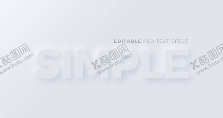 编号：86579506150025433810【酷图网】源文件下载-字体样式白底浮雕效果