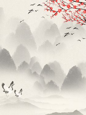 水墨画图片山水风景中国风