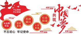 党建中国梦小品红色物业小区文化礼堂