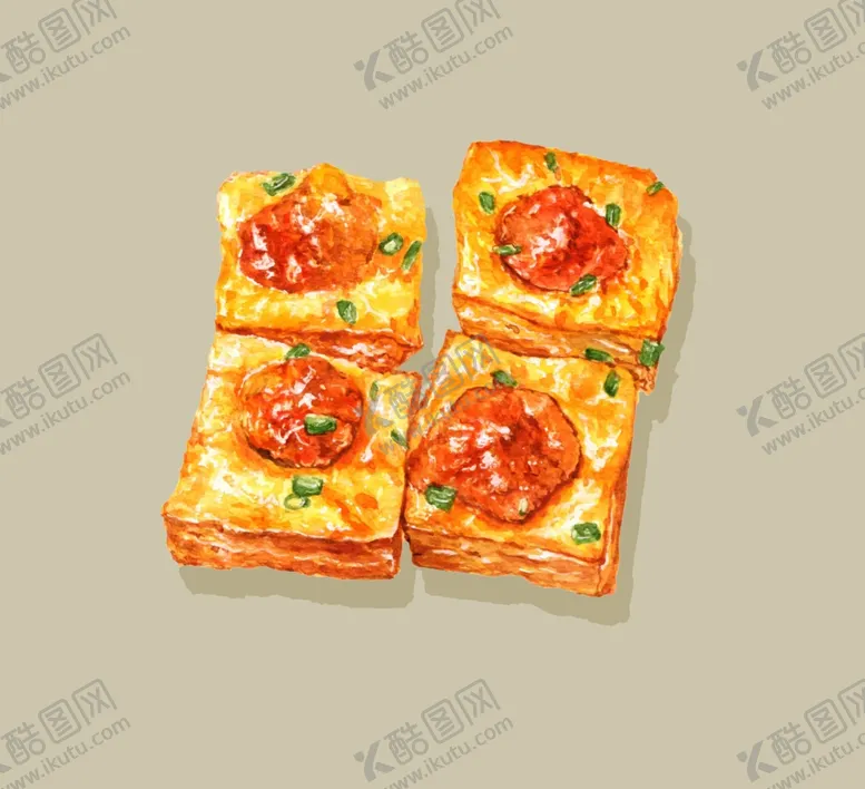 编号：44220112081021239029【酷图网】源文件下载-插画美食酿豆腐