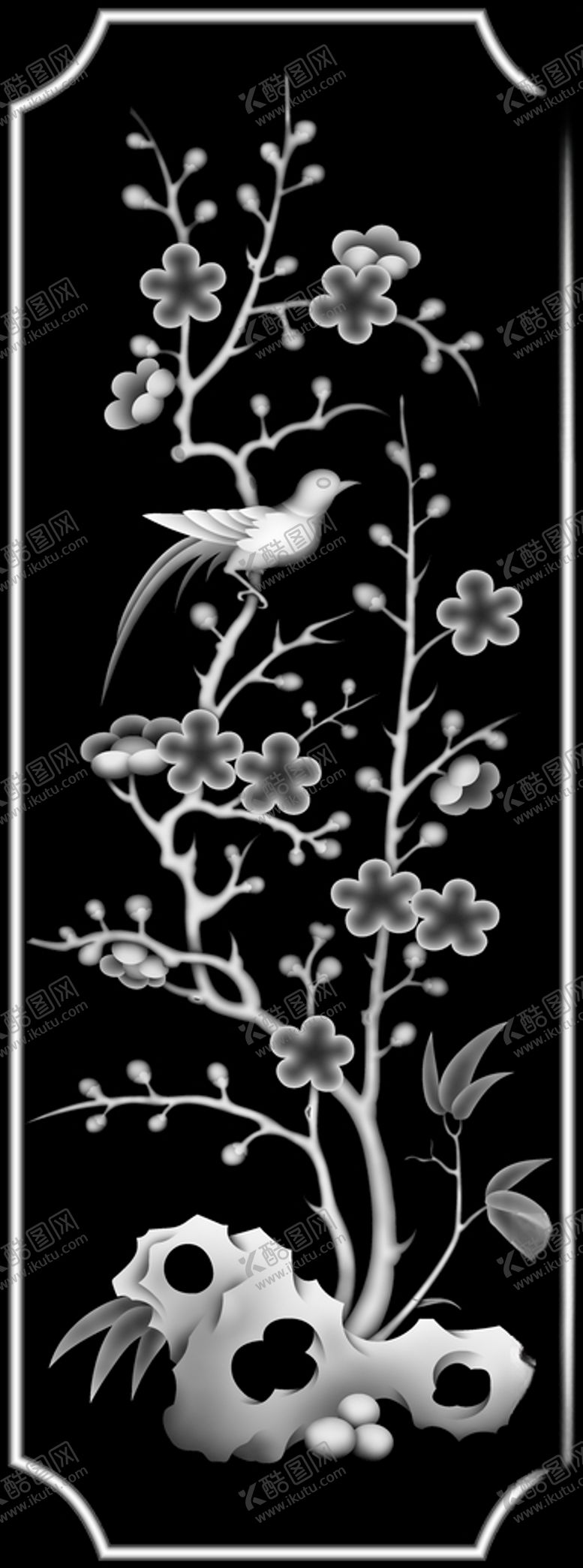 编号：95704909271819436837【酷图网】源文件下载-精雕沙发靠背梅兰竹菊梅花