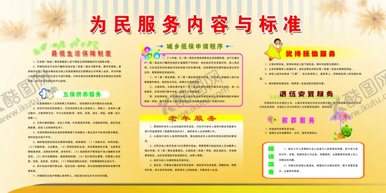 编号：16460805111754148535【酷图网】源文件下载-为民服务内容与标准