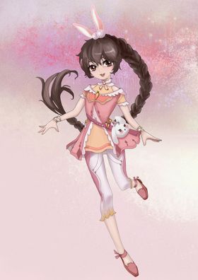 手绘女孩