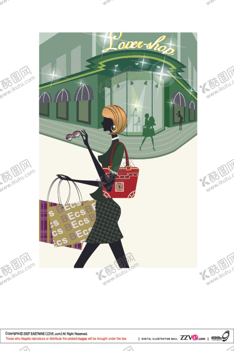 编号：56562104200223597316【酷图网】源文件下载-时尚购物女人