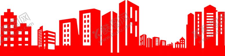 编号：84427905090718463227【酷图网】源文件下载-矢量手绘建筑剪影轮廓背景
