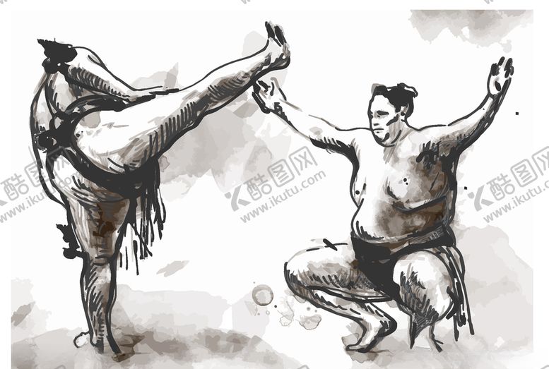 编号：56954910051435394121【酷图网】源文件下载-手绘相扑背景