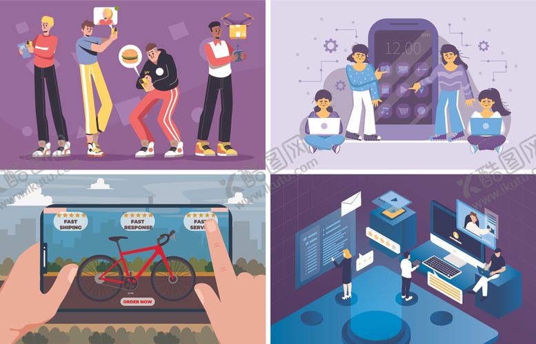 编号：33513404020232253372【酷图网】源文件下载-社交与娱乐插画