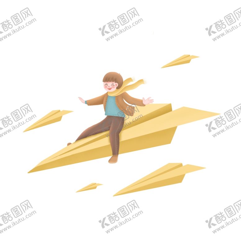 编号：41846810280530011009【酷图网】源文件下载-飞机男孩