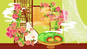 中式雅致茶室花卉装饰景