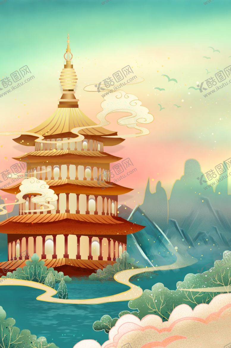 编号：87090605071447246246【酷图网】源文件下载-古风插画