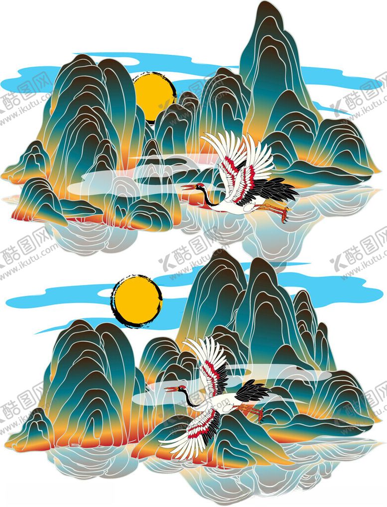 编号：37200511191614369744【酷图网】源文件下载-水墨风格山水间舞者画面