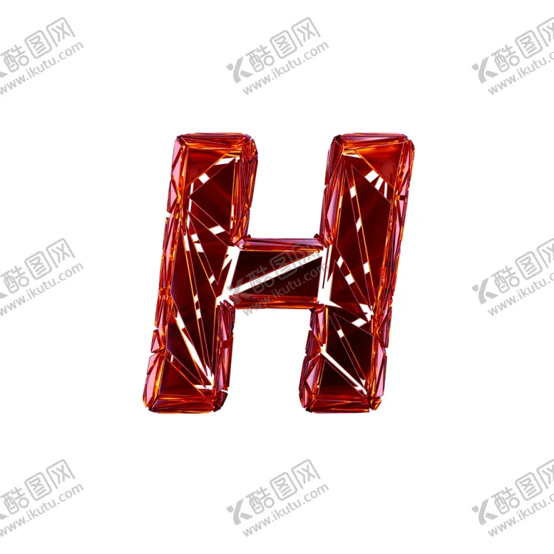 编号：44284406252207558126【酷图网】源文件下载-破碎3D字H