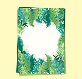 线条矢量手绘花草