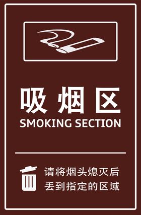 吸烟区提示标牌