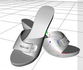 C4D模型拖鞋