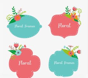 矢量时尚花边花藤