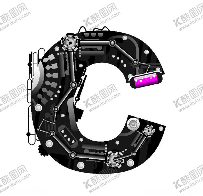 编号：80824609230425261192【酷图网】源文件下载-创意机械科技字母