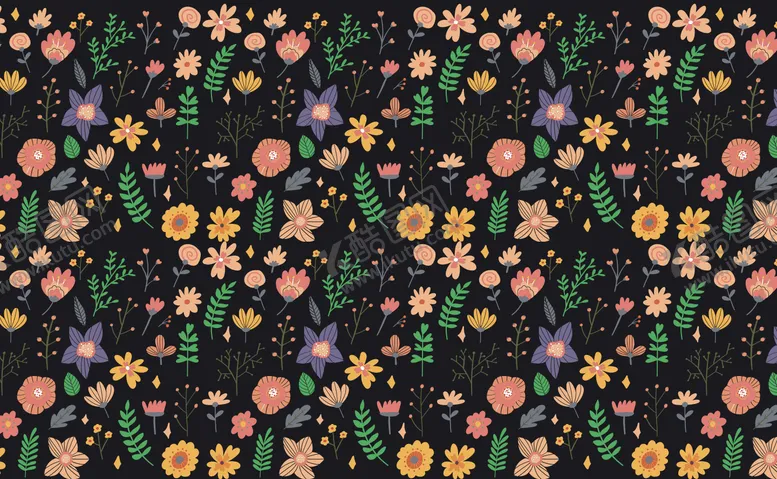编号：12575809091045505339【酷图网】源文件下载-花卉图案背景纹理