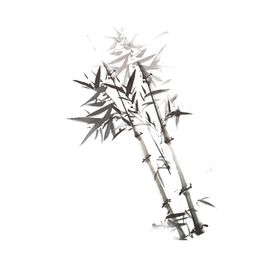 水墨竹子矢量背景元素