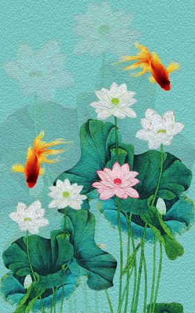 竖版油画装饰画