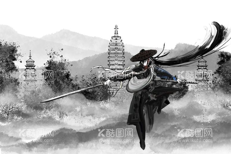 编号：57428109301025387963【酷图网】源文件下载-手绘古风插画背景图片