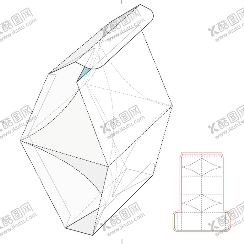 编号：18206007122350224167【酷图网】源文件下载-纸盒包装布局刀线图