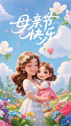 母亲节节日移动端海报