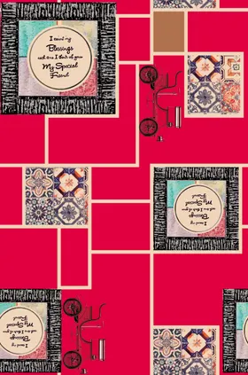 单车相框旗袍印花