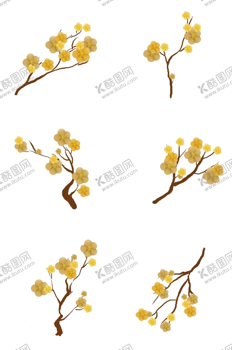 编号：41741105051225298073【酷图网】源文件下载-梅花树枝元素