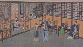 红楼梦场景精美工笔画