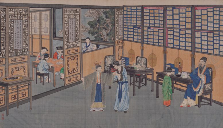 编号：27906305021944099518【酷图网】源文件下载-红楼梦场景精美工笔画