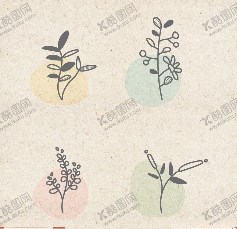 编号：49124706252040419142【酷图网】源文件下载-矢量动物矢量植物插画手绘