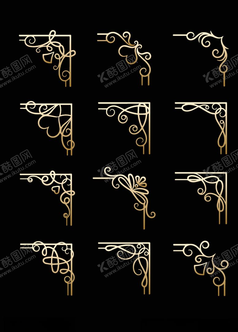 编号：32797709180607131947【酷图网】源文件下载-矢量装饰边角