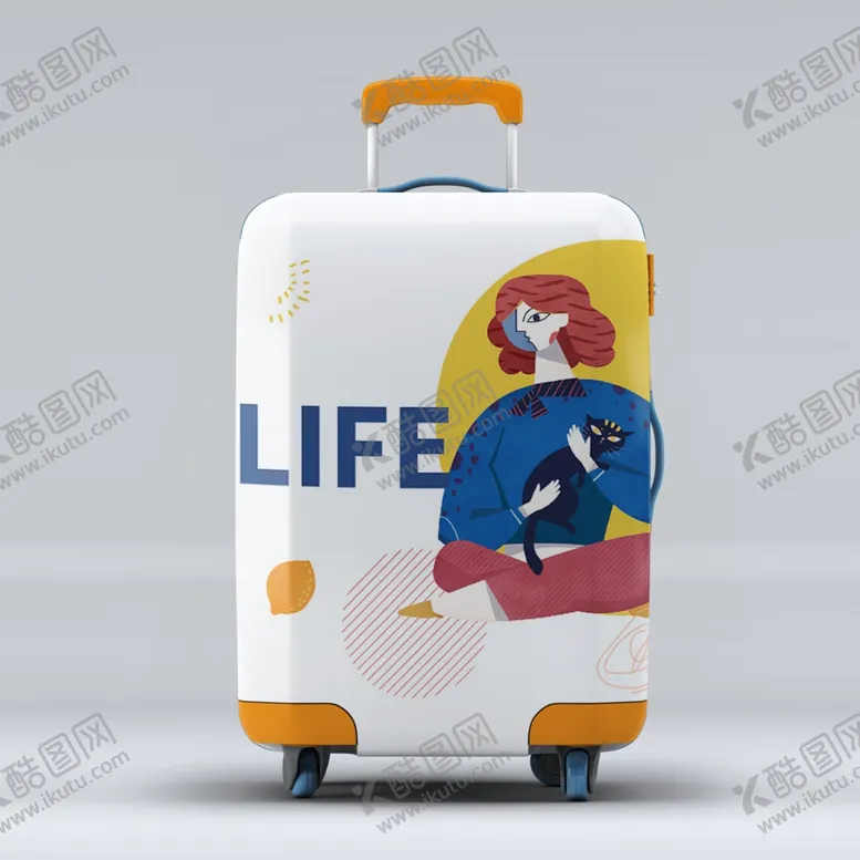 编号：71166304281512501727【酷图网】源文件下载-行李箱旅行箱提拉杆箱样机