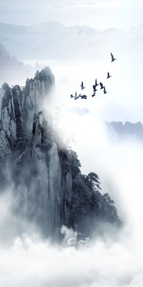 山水画远国创意新中式壁