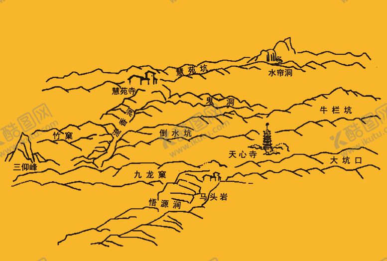 编号：52013809152303460634【酷图网】源文件下载-武夷山山场图线条核心产区