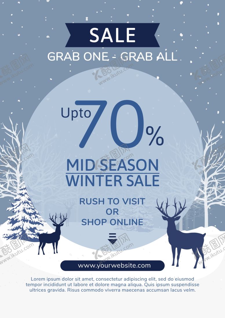 编号：64271510211217547865【酷图网】源文件下载-冬季促销海报