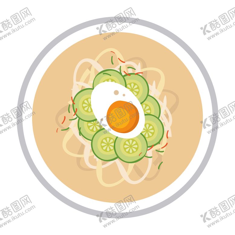 编号：15348709301305575374【酷图网】源文件下载-卡通冷面插画