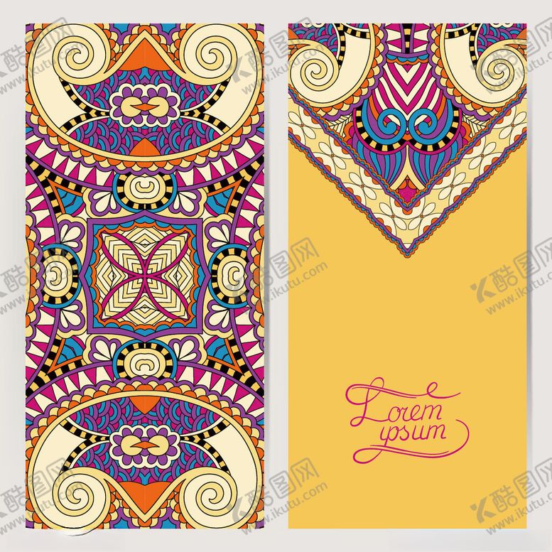 编号：14157711151302045168【酷图网】源文件下载-民族风装饰图案设计模板