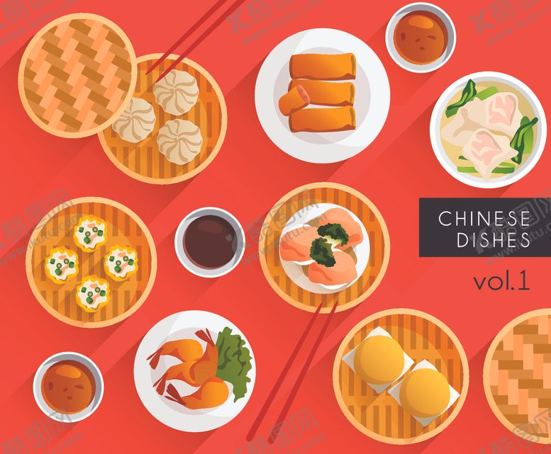 编号：69970409130138489762【酷图网】源文件下载-中华美食早点包子