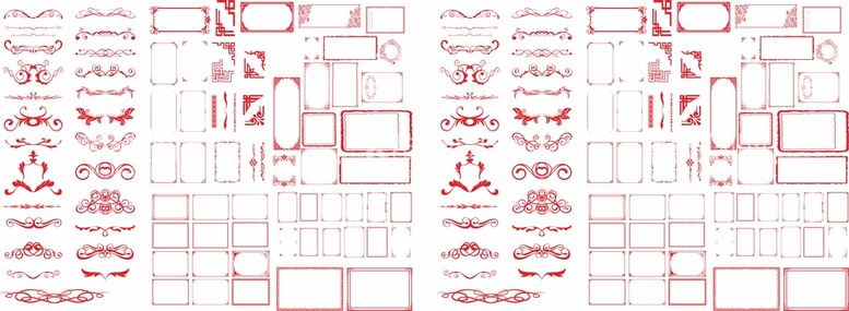 编号：70836909161630582537【酷图网】源文件下载-中式边框 中式元素 中式线条 