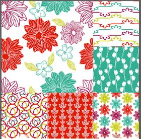 多彩花卉图案素材集合