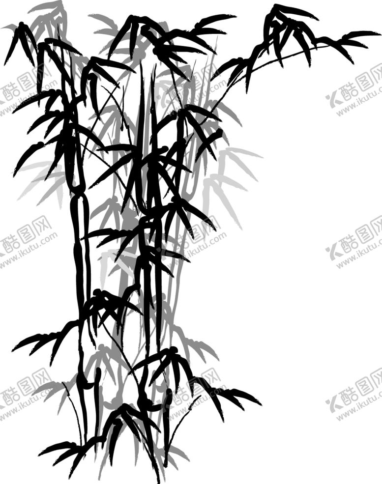 编号：35620306280233583422【酷图网】源文件下载-水墨竹子