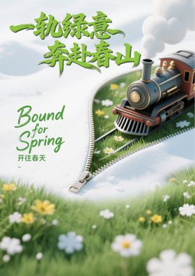 春日小火车驶向烂漫春光