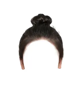 女生发型素材头模板结婚证件照寸照西服丸子头