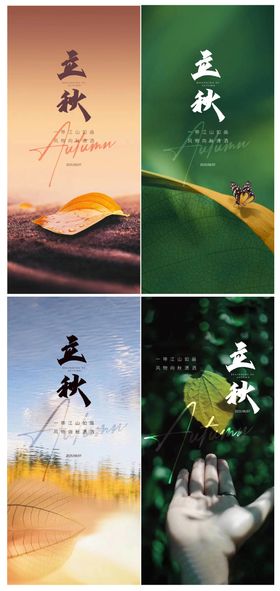 立秋节气系列海报