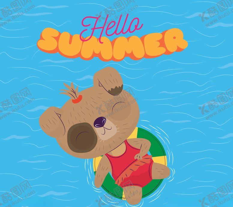 编号：60280509230657044861【酷图网】源文件下载-卡通夏季海上度假狗
