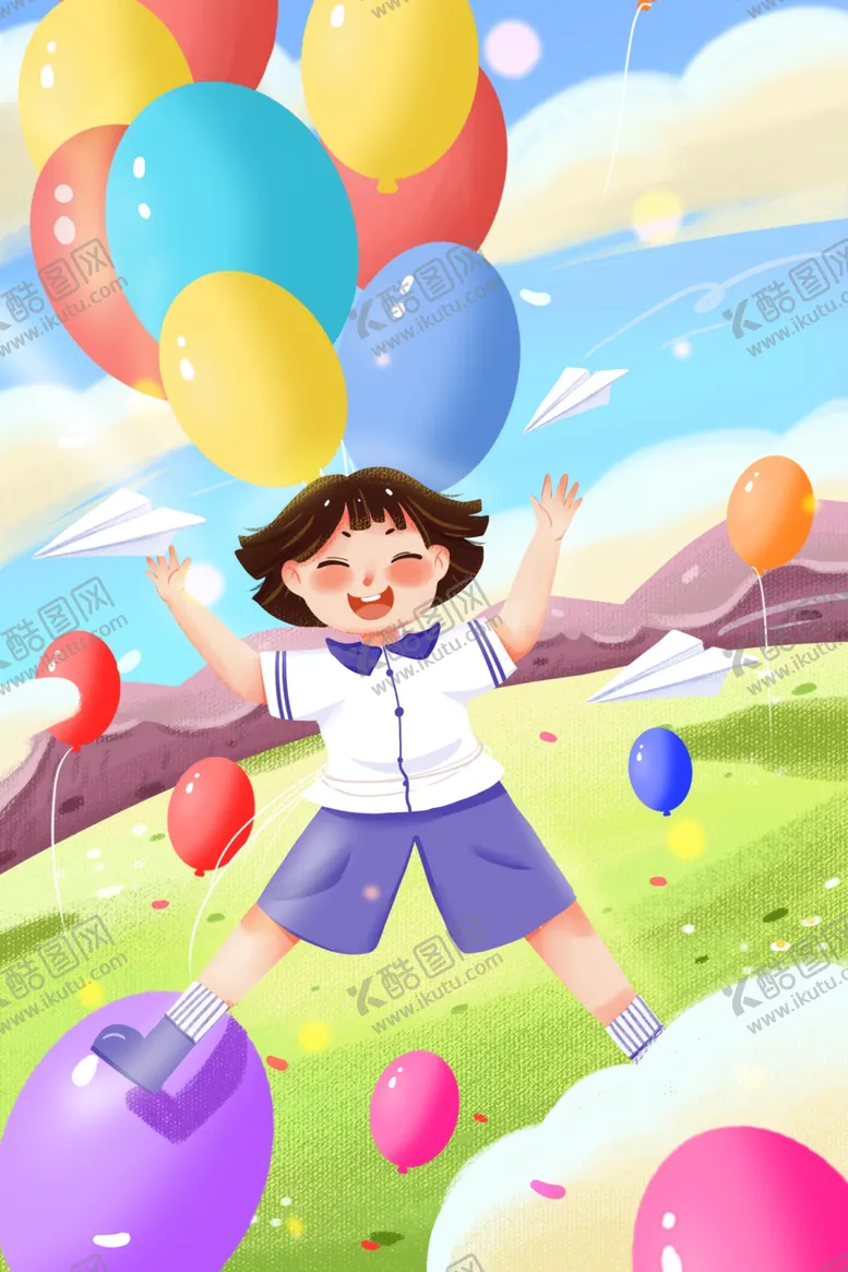 编号：71498501140844336634【酷图网】源文件下载-儿童节插画