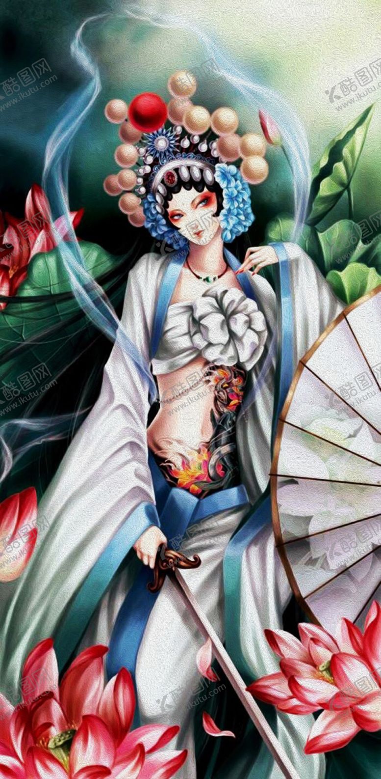 编号：89777010262022476353【酷图网】源文件下载-油画花旦