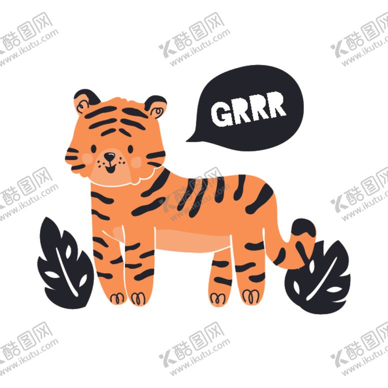 编号：84602609101429336736【酷图网】源文件下载-卡通老虎